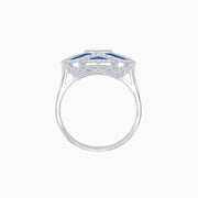 Art Deco Sea Wave Design Ring - Shahin Jewelry